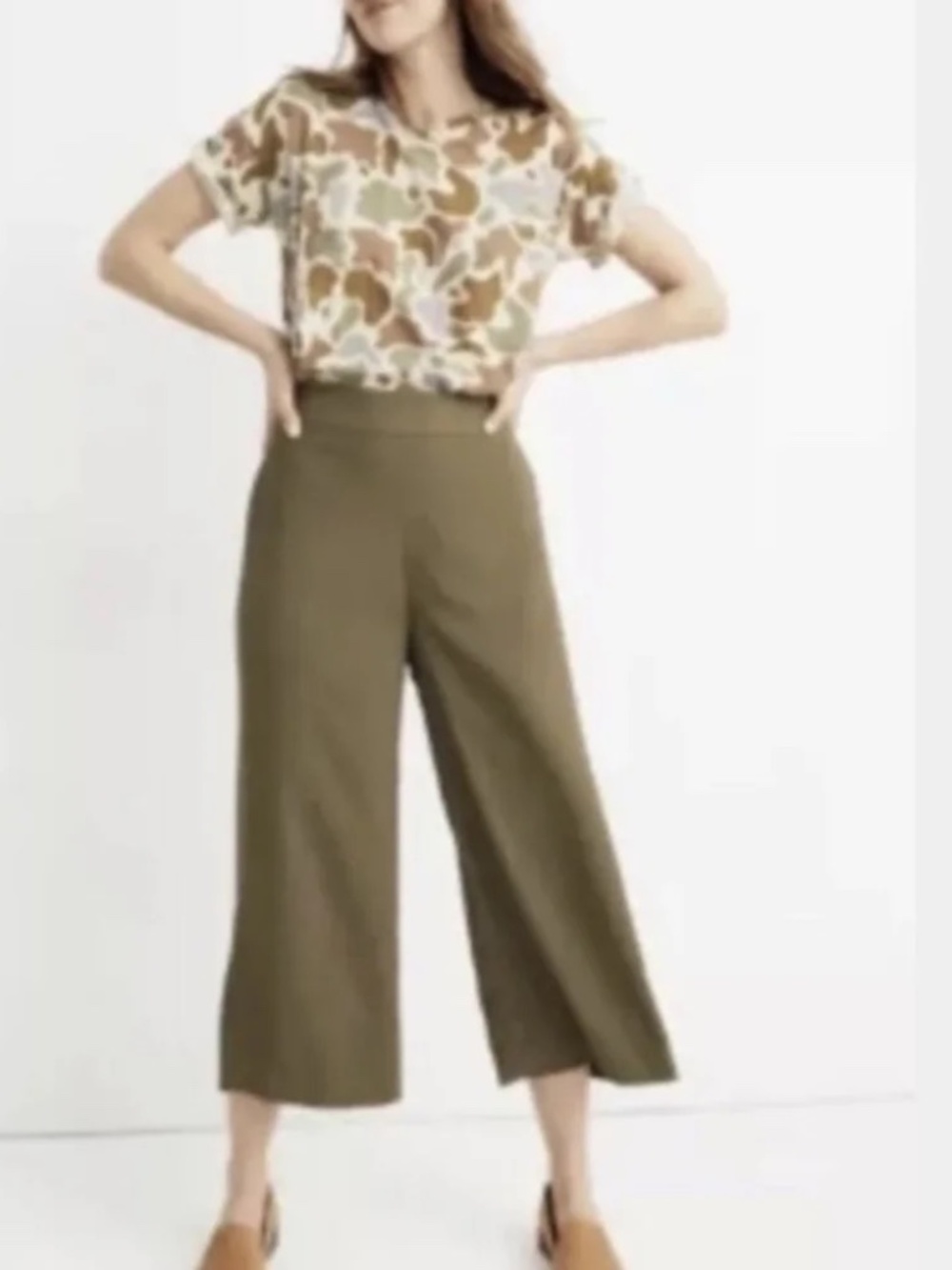 Madewell Huston Wool Blend Wide Leg Pants